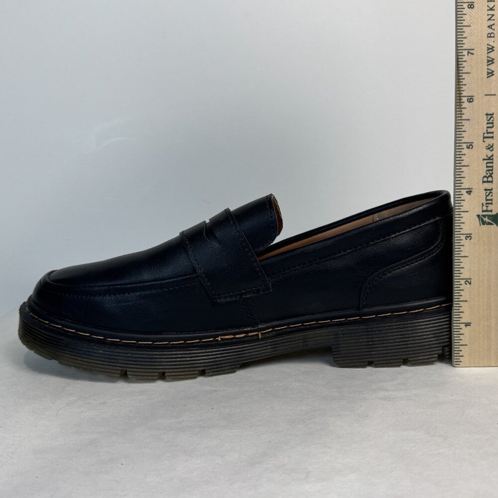 CLAKBLRG Womens Black Penny Loafers Slip On Comfort Driving Moccasins Size 10 - Picture 12 of 13